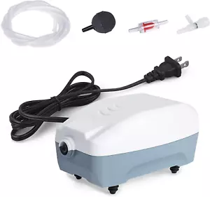 Single Outlet Aquarium Air Pump Fish Tank Aerator with Accessories, Quiet Oxygen - Picture 1 of 12