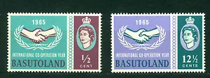 BASUTOLAND 1965,  ICY, Intl. Cooperation Year Issue,SC# 103-104, MVLH 1323 - Picture 1 of 2