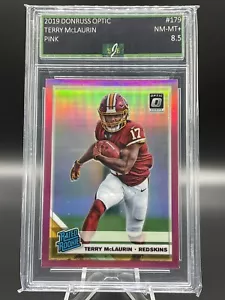 2019 Panini Donruss Pink Ottico Prizm #179 Terry McLaurin Rated Rookie EJE 8,5 - Foto 1 di 4