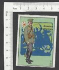 Timbre d'affiche vintage cavalier russe Première Guerre mondiale