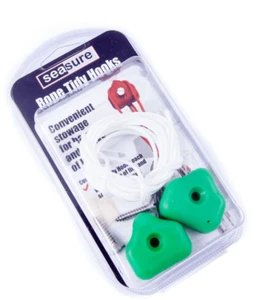 SEASURE 25.29 Pack of 2 Rope Tidy Hooks - GREEN - Picture 1 of 4
