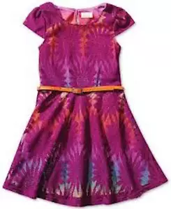 BLOOME DE JEUNE FILLE BERRY PURPLE CROCHET DBL LAYERED DRESS - Picture 1 of 1