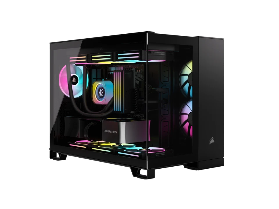 CORSAIR iCUE LINK 2500X RGB Micro ATX Dual Chamber PC Case – Two Tempered Glass - Image 1 of 4