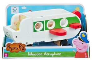 NEW IN PACK Peppa Pig Wood wooden & Figure & aeroplane TOY SET PRETEND PLAY GIFT - Picture 1 of 2