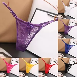Para mujeres Sexy Calzoncillos Tanga Bragas Cintura Baja Encaje Calzoncillos Ropa Interior - Imagen 1 de 45