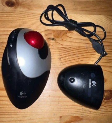 Logitech Cordless Optical Trackman + Receiver READ DESCRIPTION  - Image 1 of 4