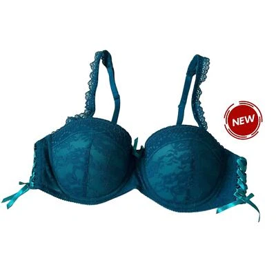 Sujetador con aros de encaje azul Adore Me para mujer talla 36B nuevo con etiquetas | 52-25 Foto 1 de 4