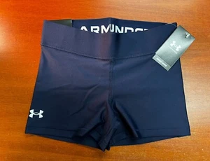 SMALL Under Armour Women's Compression Mid-Rise Shorty NWT (Navy) - Picture 1 of 4