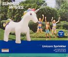 Giant 7' Inflatable Unicorn Water Sprinkler By Summer Waves New