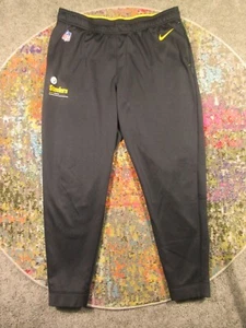 Nike  Pittsburgh Steelers Joggers Mens XL Black Dryfit 34 Inseam Paint Stain - Picture 1 of 15