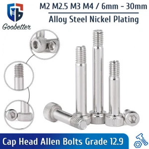M2 M2.5 M3 M4 Hex Bolts Alloy Steel Nickel Plating Cap Screws Partially Threaded - Picture 1 of 24