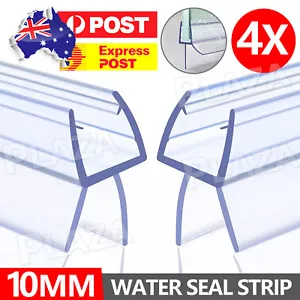 4X BATHROOM RUBBER SHOWER SCREEN SHOWER SCREEN DOOR WATER SEAL STRIP 10MM - Picture 1 of 10