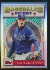 2020 Topps Finest Flashbacks Refractor #130 Tyler Glasnow Tampa Bay Rays