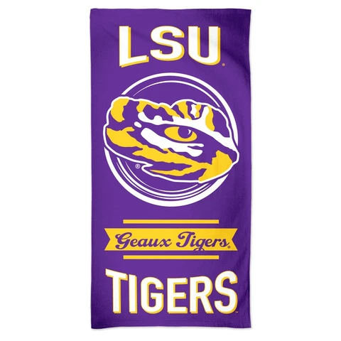 LSU Tigers Wincraft NCAA 30 x 60 Fiber Beach Towel FREE SHIP Cover