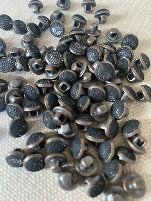 Net Covered Crystal Button, Black , X100 - Image 1 of 4