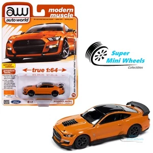 Auto World 1:64 2021 Ford Mustang Shelby GT500 Track Pack - Twister Orange - Picture 1 of 2