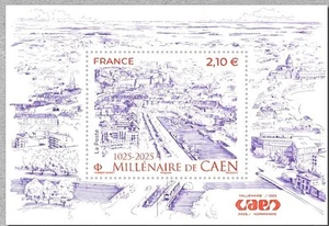 france 2025 Millennium of Caen 1025 2025 town city building church ms1v mnh - Picture 1 of 1