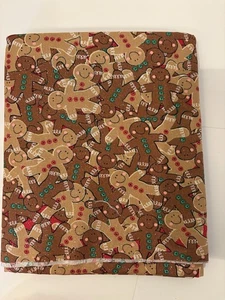Christmas Gingerbread Fabric Glitter Accents Holiday 1Yard - Picture 1 of 2