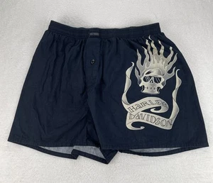 Calzoncillos boxer Harley Davidson de colección para hombre talla M negros que brillan en la oscuridad calavera - Imagen 1 de 11