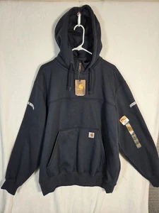 Carhartt XL Sweartshirt Black Hoodie Pullover Ship Graphic Vessel Maritime Boat - Picture 1 of 12