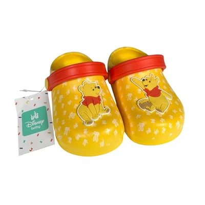 NWT Disney Winnie Baby Unisex Yellow Honeybee Print The Pooh Baby Clogs Size 6 - Image 1 of 4