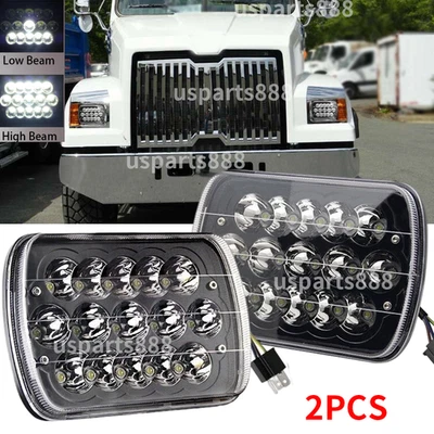 Par de faros LED HI-LO 5X7" 7x6 pulgadas aptos para Western Star 4700SF 2012-2023 Foto 1 de 4
