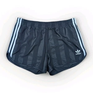 ADIDAS Sprinter Glanz Damen Shorts L Sport Vintage schwarz Fußball Fitness Retro - Picture 1 of 24