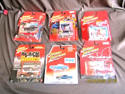 6-JOHNNY LIGHTNING-GTO X MEN-FIREBIRD-CHEVY NOVA-DODGE CHALANG-CAMARO-BRAND NEW - Image 1 of 2