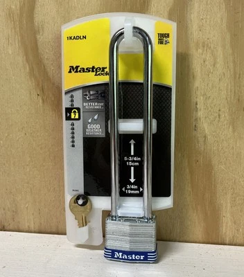 Long Shackle Master Lock Keyed Lock 5.75” X 0.75”. Brand New. Keys Included. - Image 1 of 2