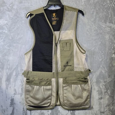 Browning Trapper Creek Vest Mens L Sage Green Mesh Hunting Fishing Outdoor - Image 1 of 4