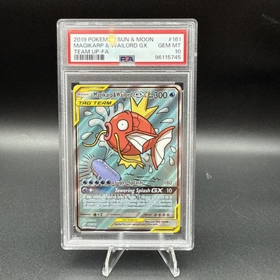 Pokemon Magikarp & Wailord GX Team Up Full Alt Art #161 PSA 10 Gem Mint - Image 1 of 2