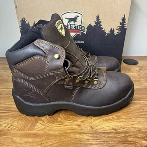 Irish Setter Stahlkappe Ely Stiefel Herren Größe 9 Red Wing Braun Leder Sicherheit 83618 - Bild 1 von 8