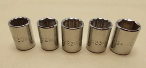 Proto Professional 1/2" Drive 20-24MM Juego de enchufes métricos 5 piezas longitud estándar - Imagen 1 de 6