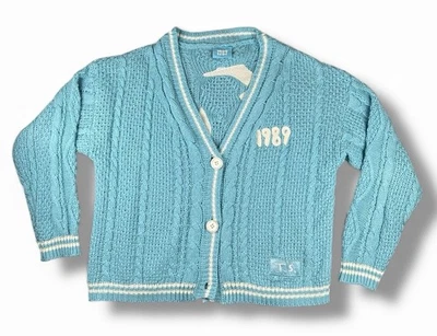 Cárdigan Taylor Swift 1989 Azul MD/LG Taylor’s Version Birds TS Suéter Foto 1 de 4