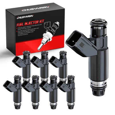 Inyector de combustible FJ502 8 piezas para GMC Yukon 5,3 L V8 2002 2003 2004 2005 2006 12580426 Foto 1 de 4