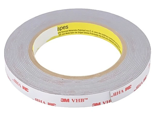 Bande 3M 4941 12MM 5.5M : fixation L : 12mm L : 5m Thk : 1,1mm gris acrylique 3M - Photo 1/1