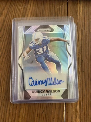 2017 PANINI FOOTBALL QUINCY WILSON #RA-QW Silver Prizm AUTO - Image 1 of 2