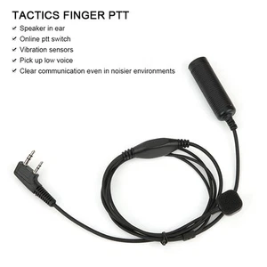 Tactics Finger Ptt Two Way Radio Earphone Accessories Fit For Uv-5 DTS - Zdjęcie 1 z 13