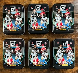 2024 Panini Donruss Football Trading Card Winter Empty Holiday Tin QTY 6 - Picture 1 of 2