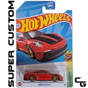 2023 Porsche 911 GT3 Hot Wheels Exotics Car Red Super Custom Real Riders Carded - Picture 1 of 4