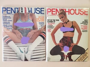 PENTHOUSE Magazine LOT OF 2. 1977 Jun Oct. Collectible issues Protective plastic - Picture 1 of 10