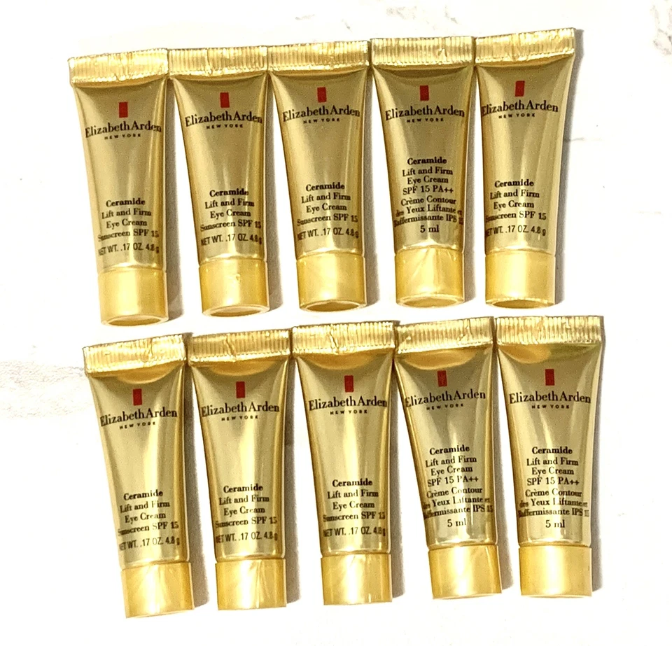 10X Elizabeth Arden Ceramide Lift & Firm Eye Cream~ 0.17 oz, 5ml mini/trial size - Image 1 of 1