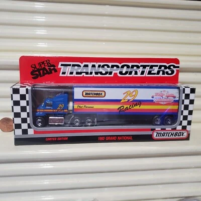 Matchbox #29 PHIL PARSONS MATCHBOX 1993 FORD Cab CY109 Super Star Transporter NB - Image 1 of 4