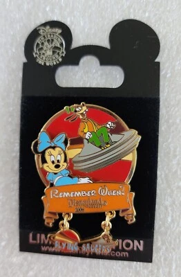 DISNEY ~ ПОМНИТЕ, КОГДА ~ ЛЕТАЮЩИЕ ТАРЕЛКИ MINNIE & GOOFY 2006 СЮРПРИЗ PIN-FREE SHPG! - Изображение 1 из 4