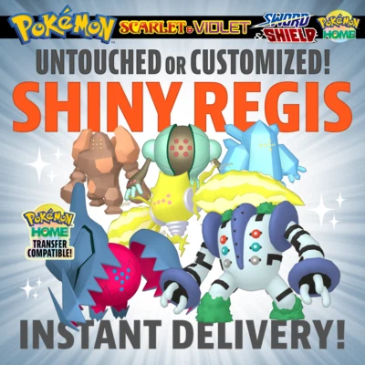 ✨ SHINY REGIS ✨ REGIROCK REGICE REGISTEEL REGIGIGAS REGIDRAGO REGIELEKI POKEMON