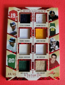 JERSEY BO JACKSON JEROME BETTIS Reggie FRANK THOMAS YZERMAN TARJETA HOJA ITG #44/45 - Imagen 1 de 2