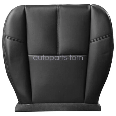 Capa de assento de couro preta compatível com 2007-2013 GMC Sierra 1500 2500 3500 - Imagem 1 de 4