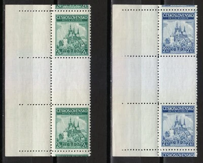 Czechoslovakia 1937 MNH Mi 375ZS-376ZS Saint Vitus Cathedral, Prague ** - Image 1 of 2
