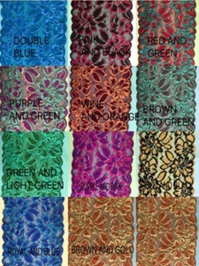 Elasticated Stretch Multi Colour Lace 7" 17.5CM X 1 YARD DIFFERENT COLOURS - Picture 1 of 12