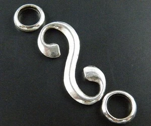 40sets Tibetan Silver “S" Shaped Toggle Clasps 34x14.5x2mm 5085 - Picture 1 of 3